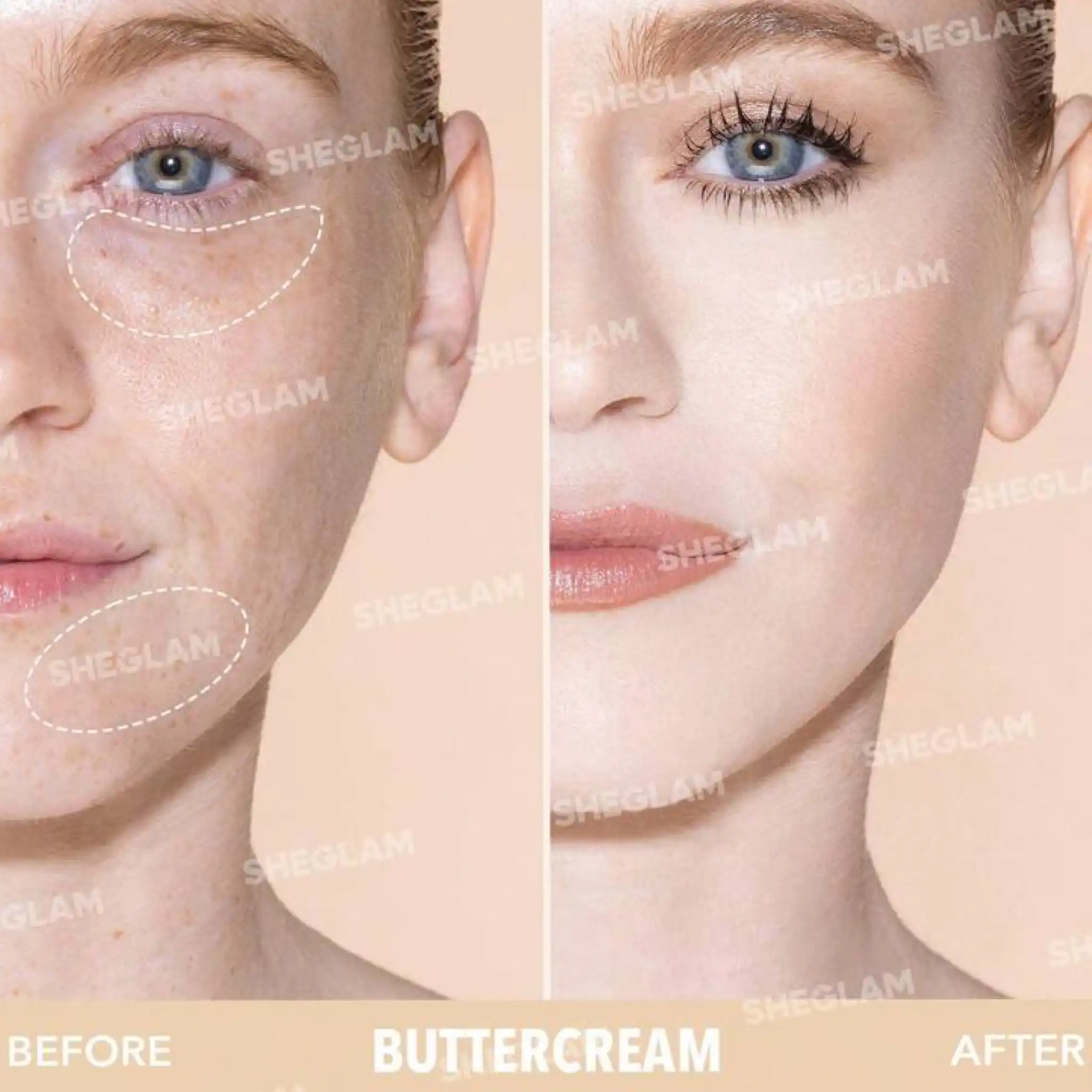 concealer-buttercream کانسیلر پددار شیگلم رنگ Buttercream