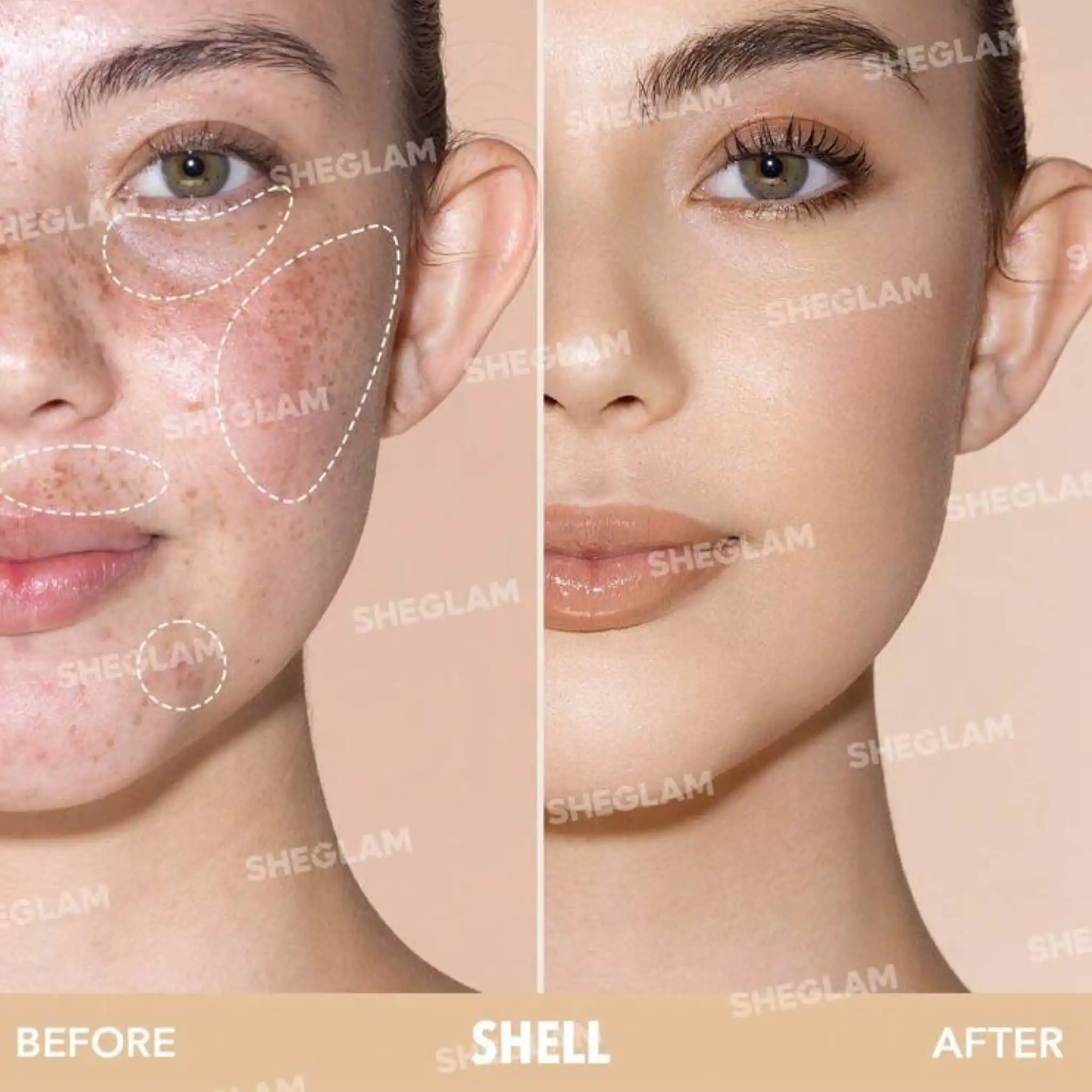 کانسیلر پددار شیگلم رنگ Shell