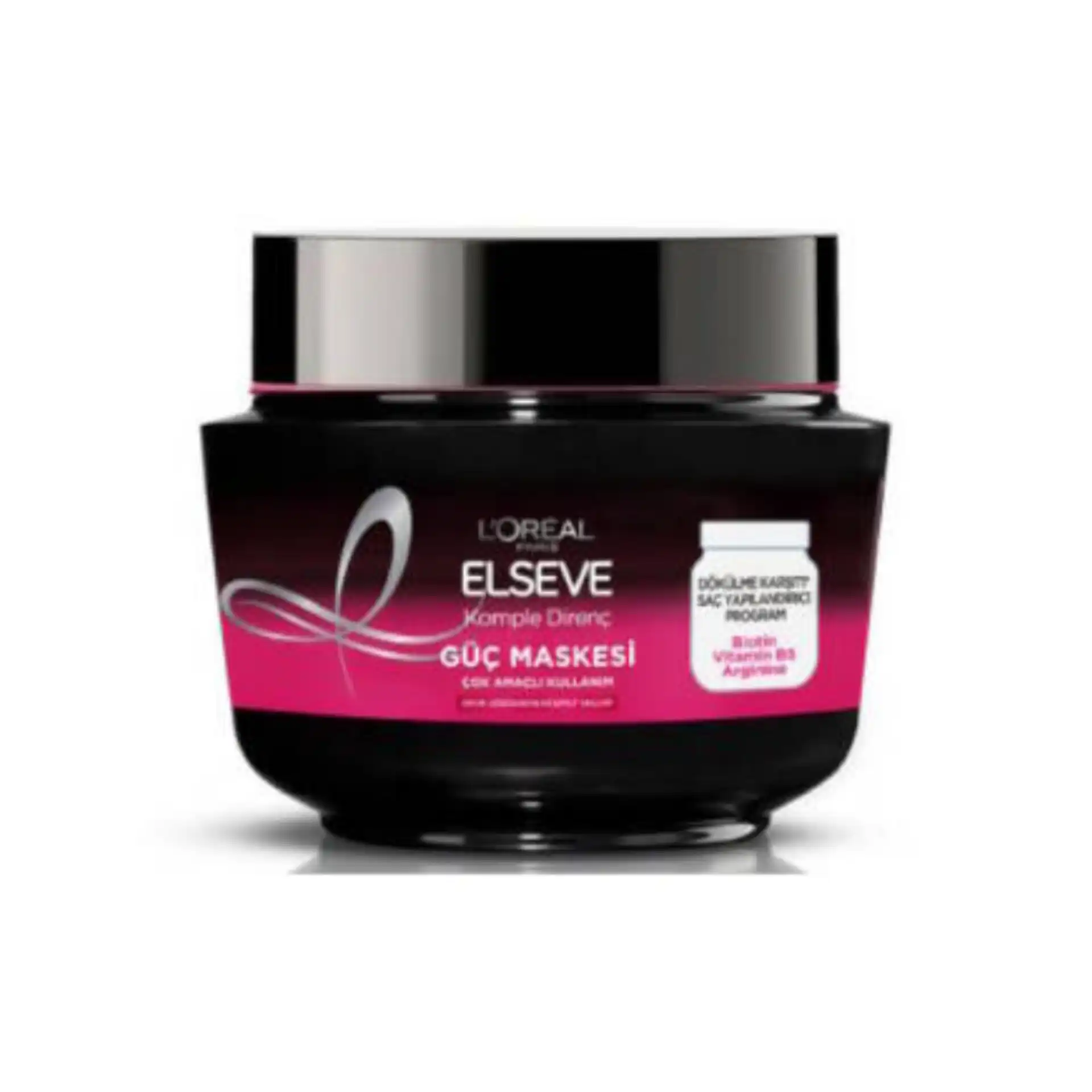 ماسک مو لورال مشکی مناسب موهای ضعیف و شکننده L’Oréal Power Hair Mask