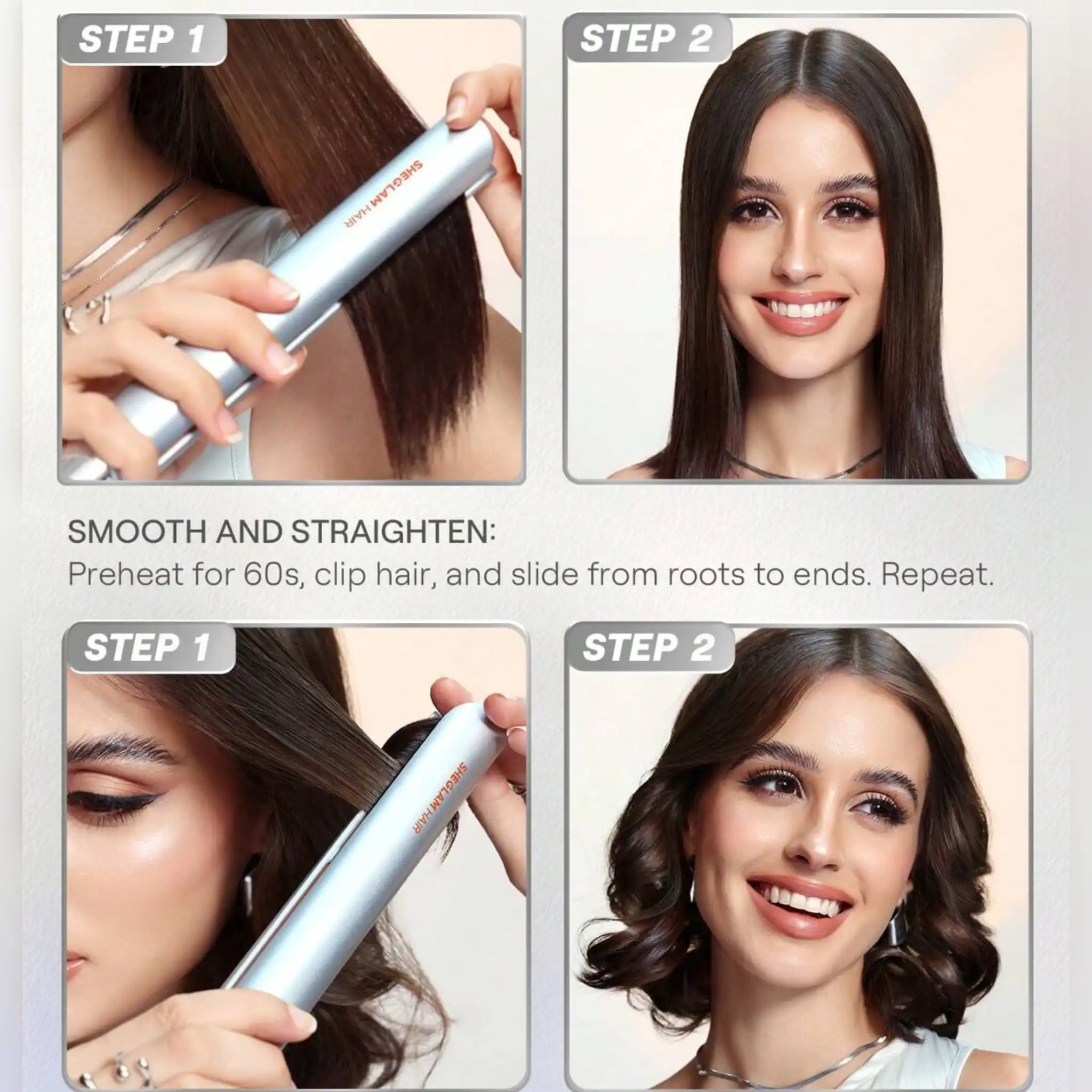 اتو مو مسافرتی شیگلم Sheglam Hair Straghtener