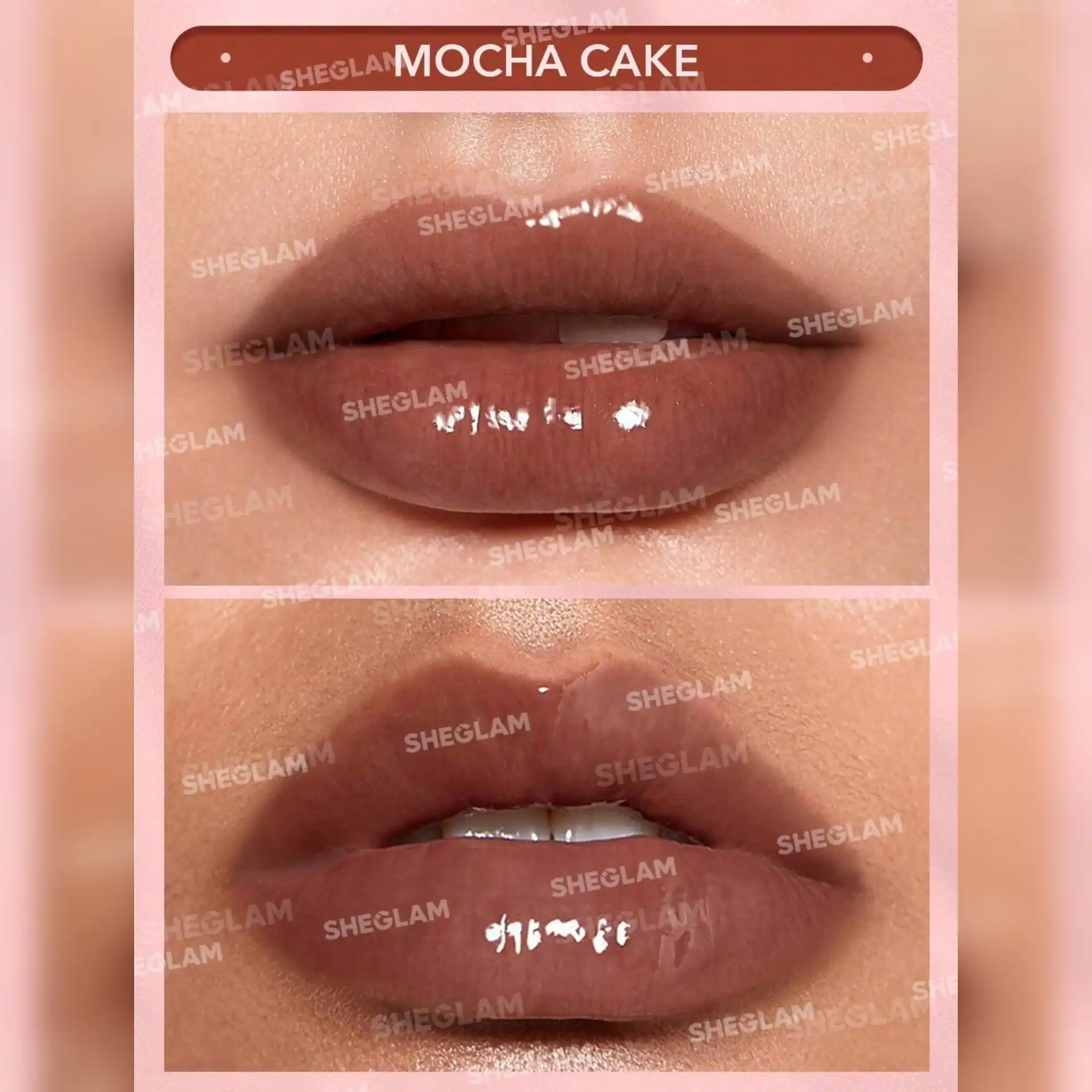 لیپ گلاس شیگلم رنگ Mocha Cake قهوه‌ای