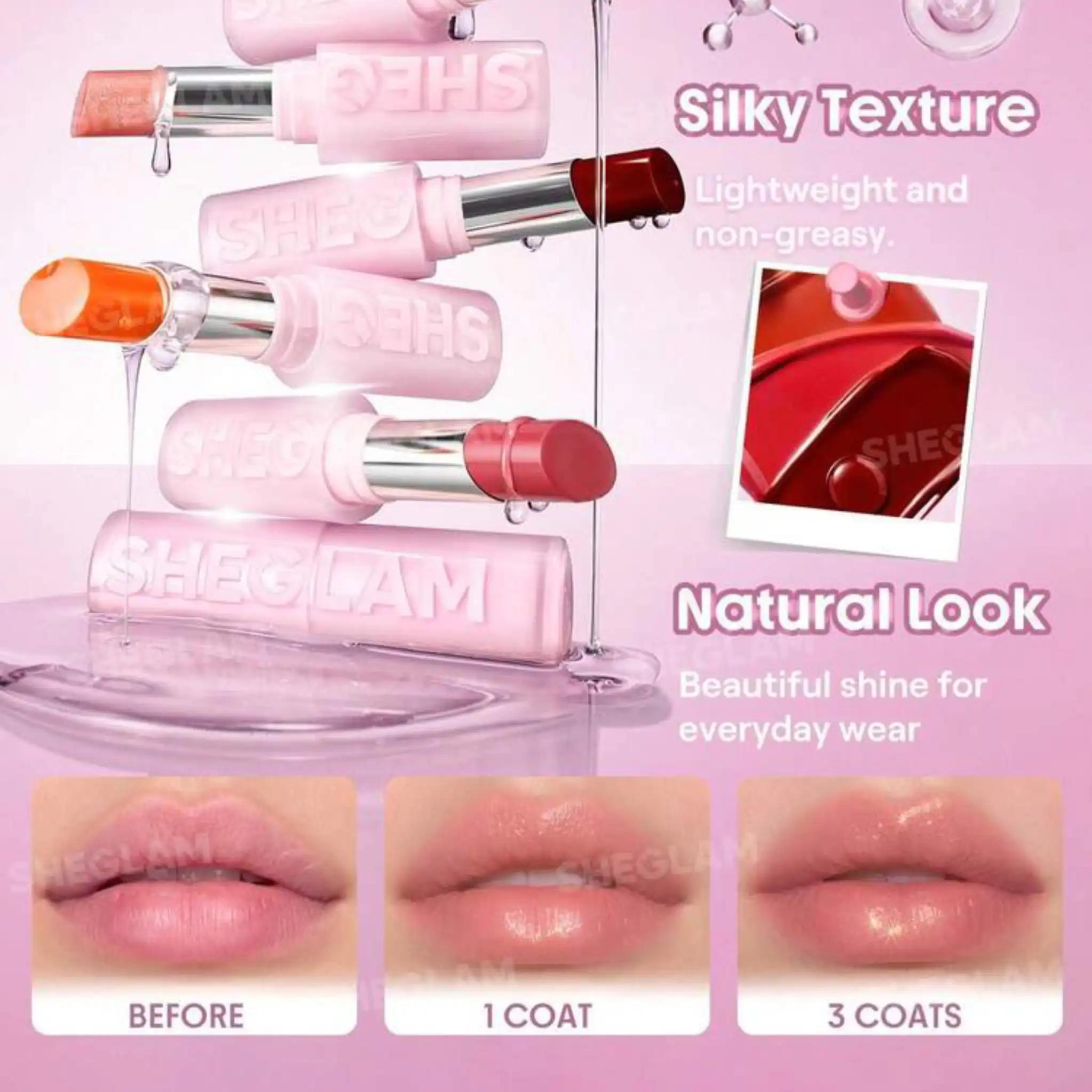 بالم لب رنگی شیگلم رنگ Pinky Wink